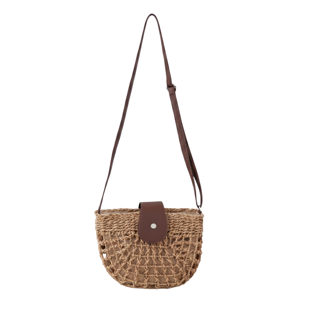 Calla™ | Boho Hollow-Out Straw Crossbody Bag