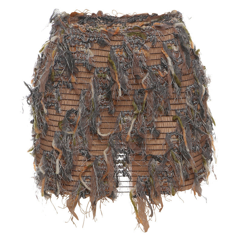 Maria™ | Fringe High-Waist Mini Skirt