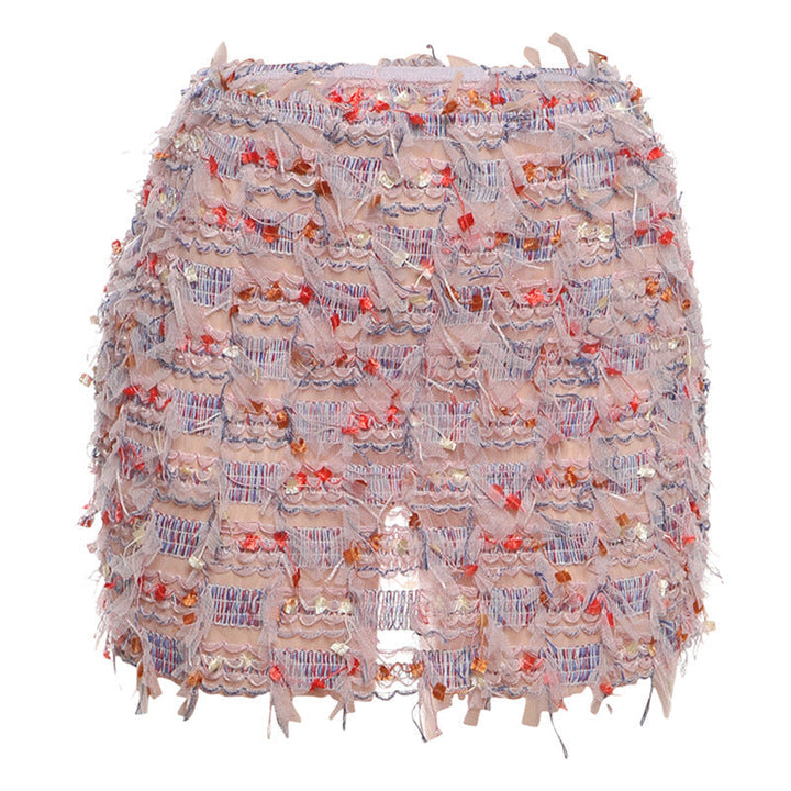 Maria™ | Fringe High-Waist Mini Skirt