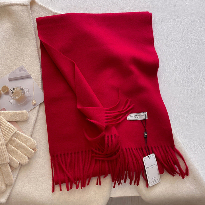Khionne™ | Comfy Soft Plain Tassel Scarf Shawl