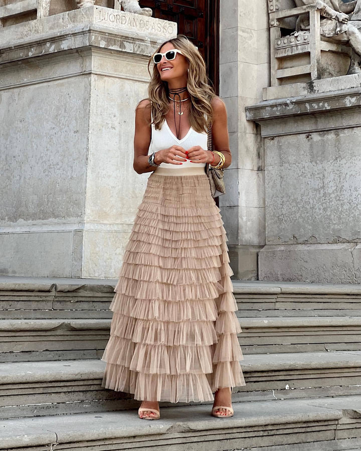 Joan™ | Layered Maxi Skirt