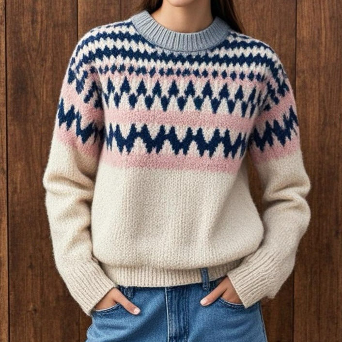 Allie White Jacquard Sweater