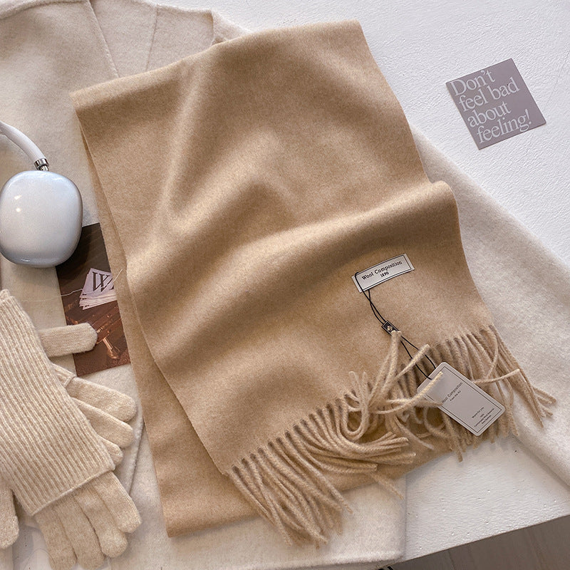 Khionne™ | Comfy Soft Plain Tassel Scarf Shawl