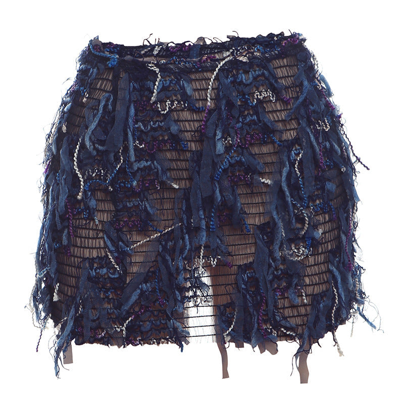 Maria™ | Fringe High-Waist Mini Skirt