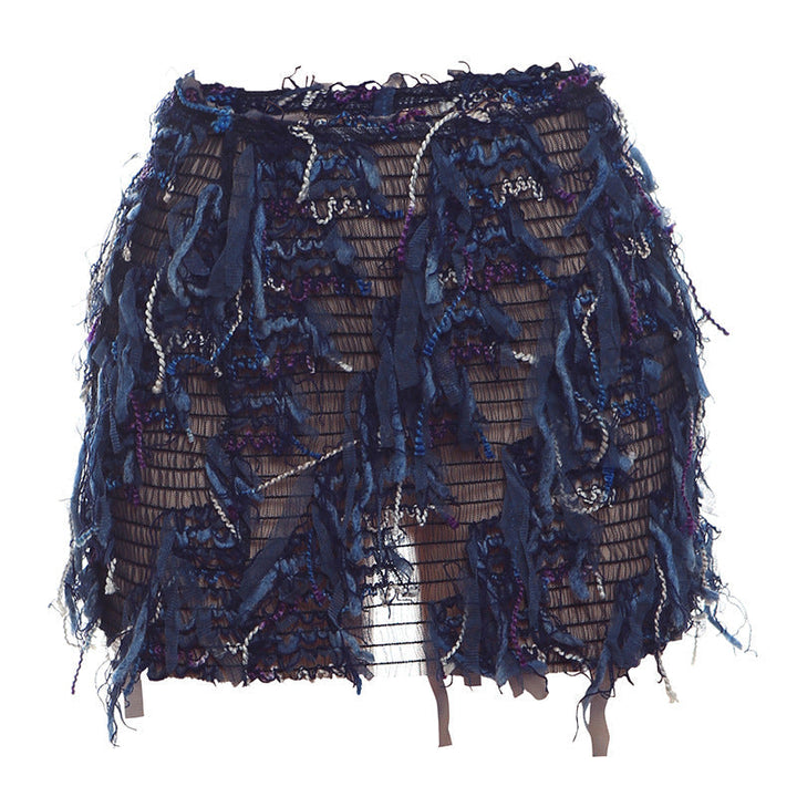 Maria™ | Fringe High-Waist Mini Skirt