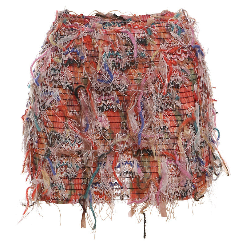 Maria™ | Fringe High-Waist Mini Skirt
