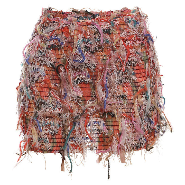 Maria™ | Fringe High-Waist Mini Skirt