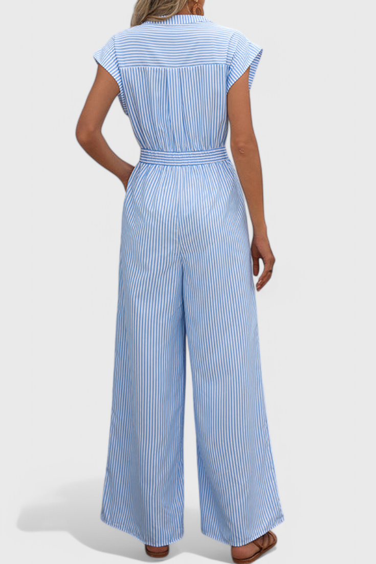 Inés Striped Jumpsuit with Wide Legs