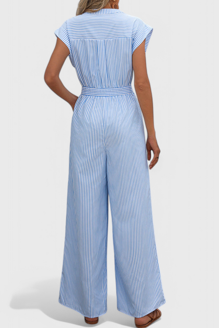 Inés Striped Jumpsuit with Wide Legs