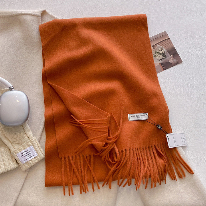 Khionne™ | Comfy Soft Plain Tassel Scarf Shawl