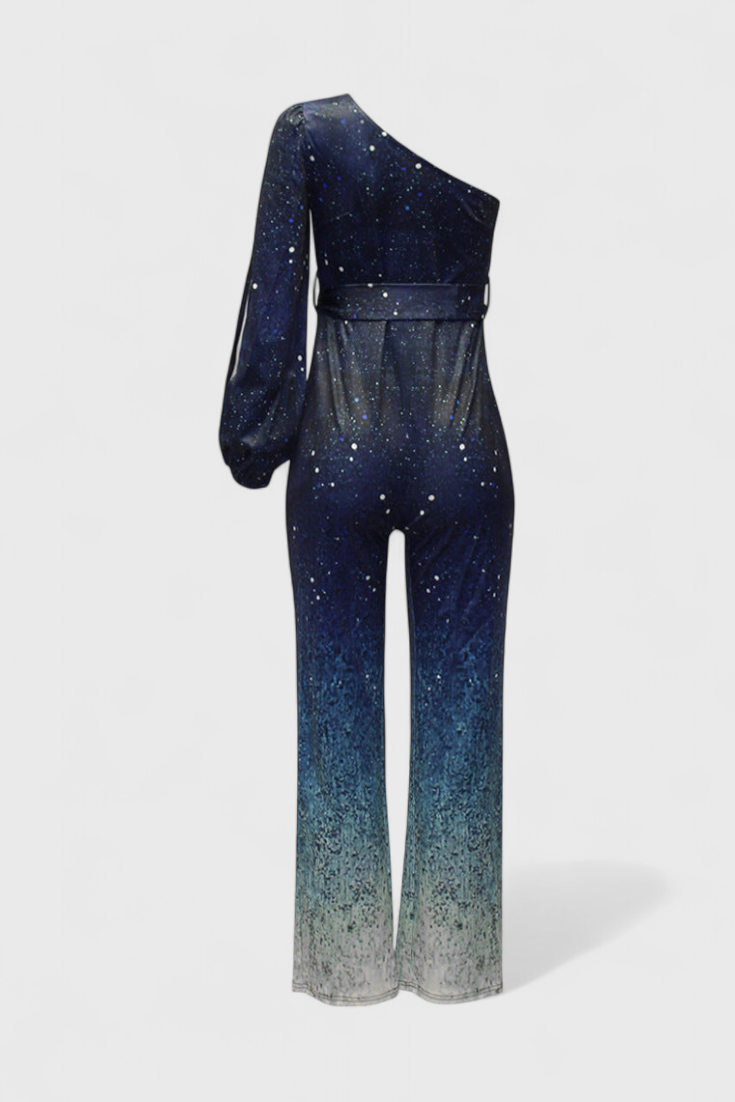 Cintia Mono Asymmetrical with Gradient Rhinestones