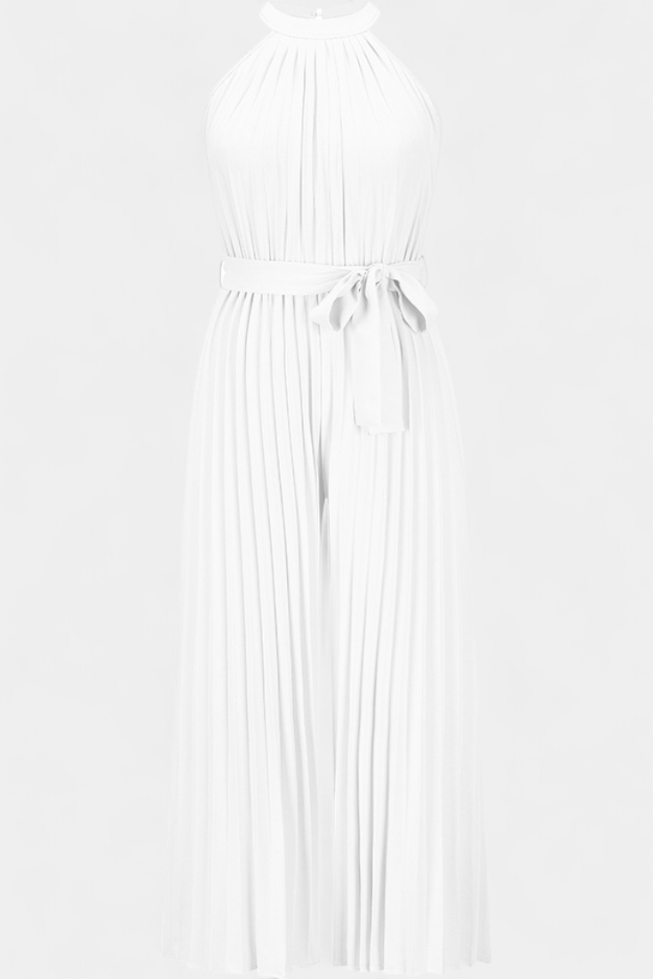 Patrizia Palazzo Pleated Jumpsuit with Halter Neck