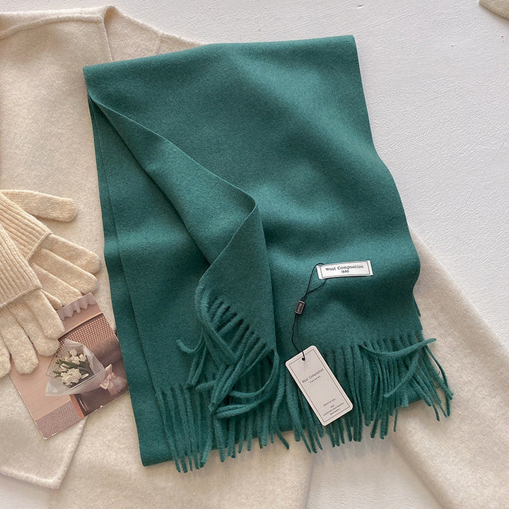 Khionne™ | Comfy Soft Plain Tassel Scarf Shawl
