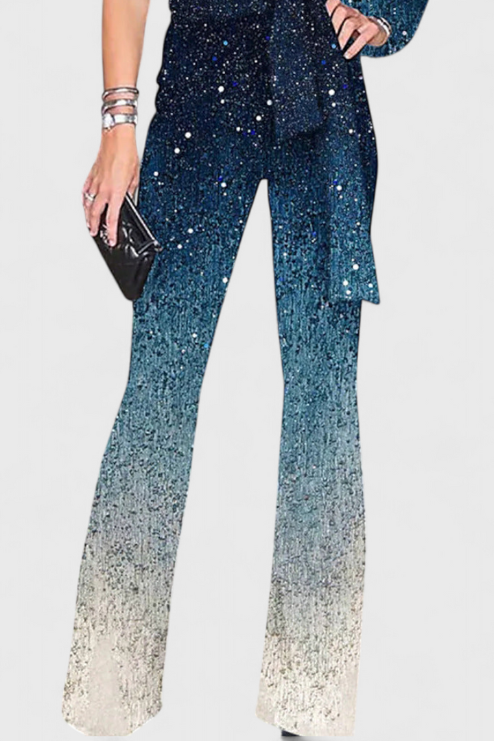 Cintia Mono Asymmetrical with Gradient Rhinestones