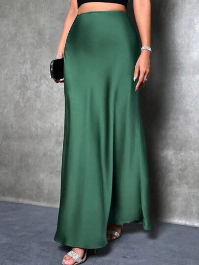 Fiona™ | Satin High-Waist Skirt