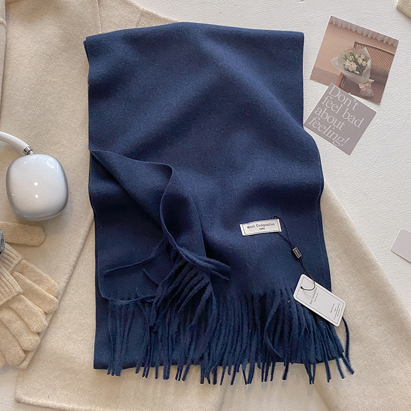 Khionne™ | Comfy Soft Plain Tassel Scarf Shawl