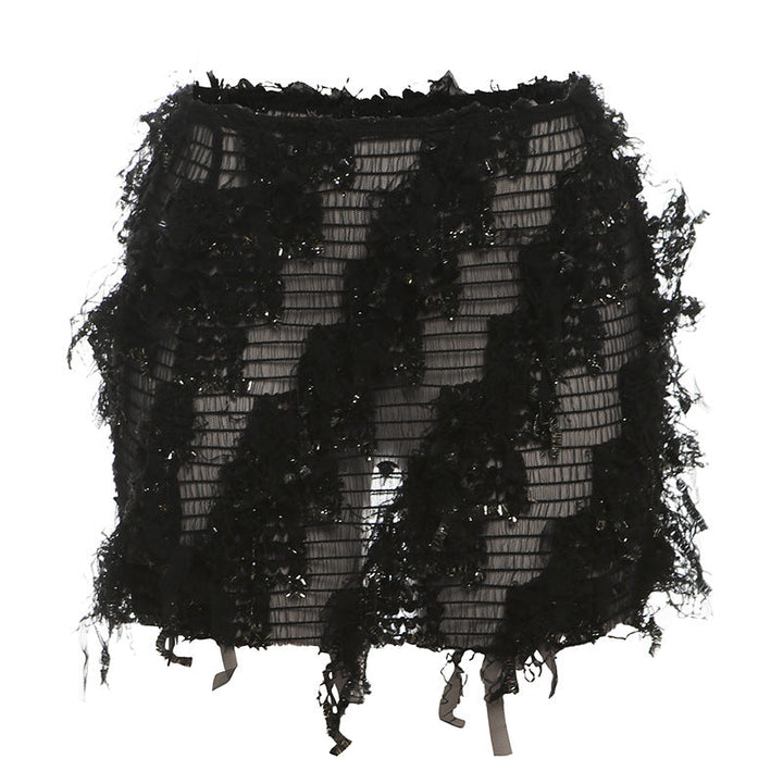 Maria™ | Fringe High-Waist Mini Skirt