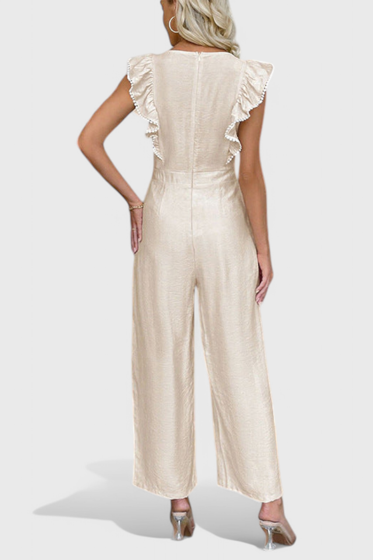 Amahle Jumpsuit in Linen with Flared Sleeves