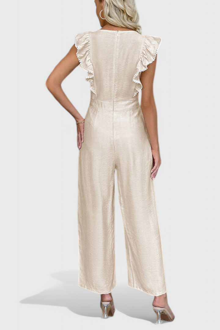 Amahle Jumpsuit in Linen with Flared Sleeves