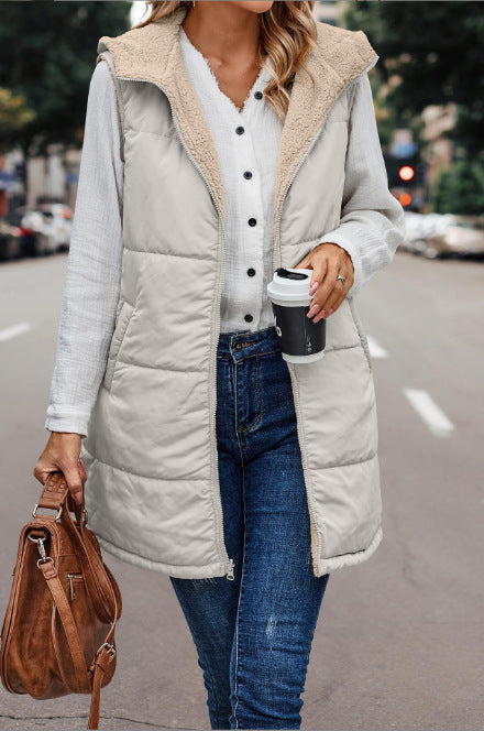 Mishelle™ | Reversible Hooded Puffer Vest