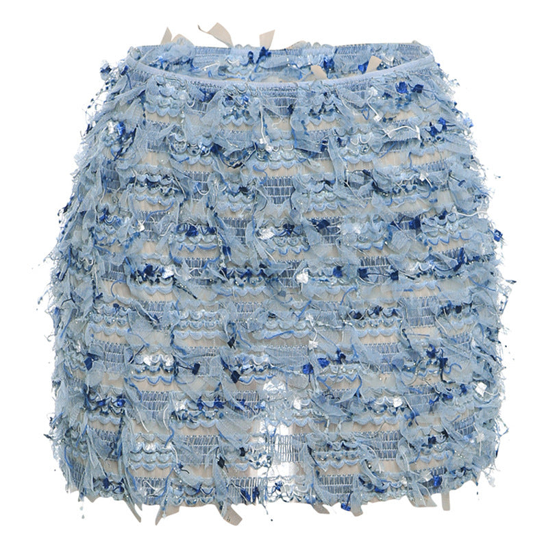 Maria™ | Fringe High-Waist Mini Skirt