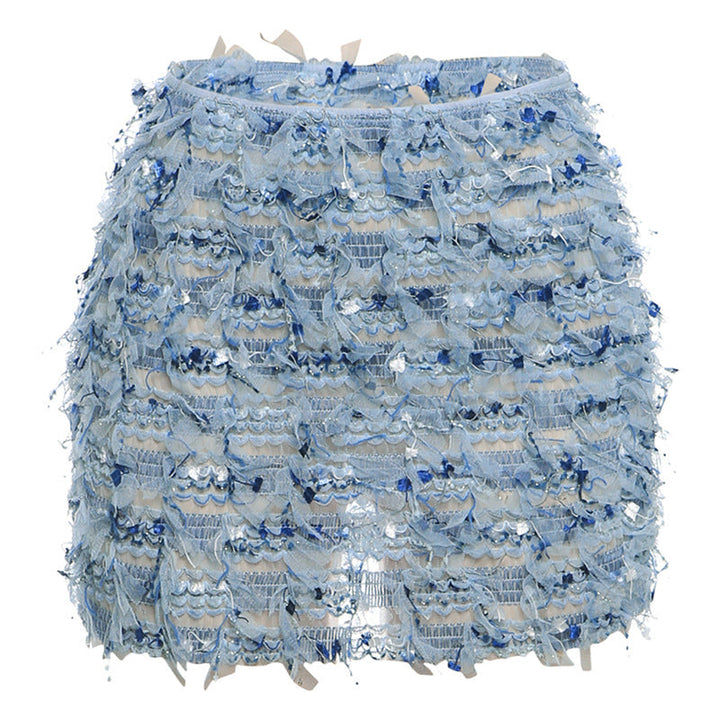Maria™ | Fringe High-Waist Mini Skirt