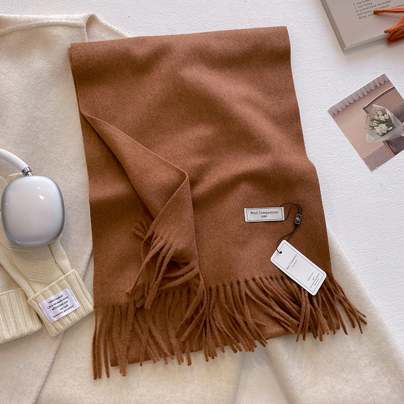 Khionne™ | Comfy Soft Plain Tassel Scarf Shawl