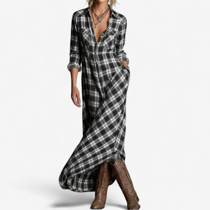 Odalie™ | Checked Longline Shirt