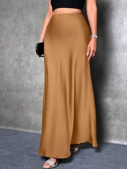 Fiona™ | Satin High-Waist Skirt