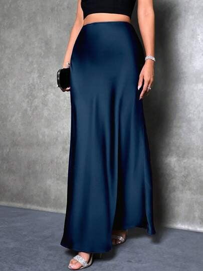 Fiona™ | Satin High-Waist Skirt