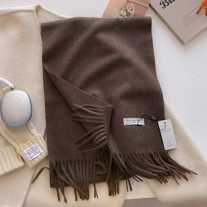 Khionne™ | Comfy Soft Plain Tassel Scarf Shawl