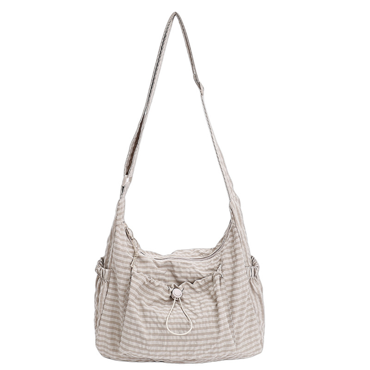 Harlow™ | Plaid Drawstring Cloud Hobo Bag
