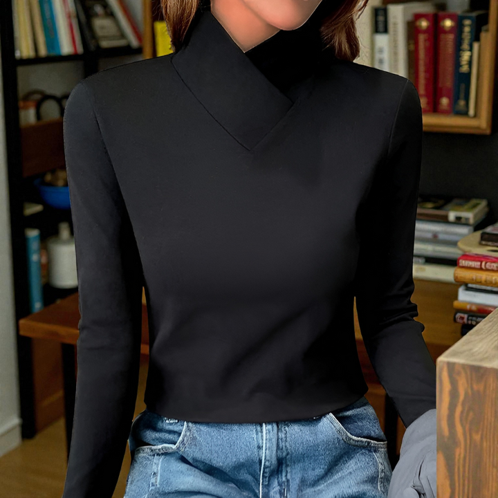 Sherie Elegant High-Neck Sweater