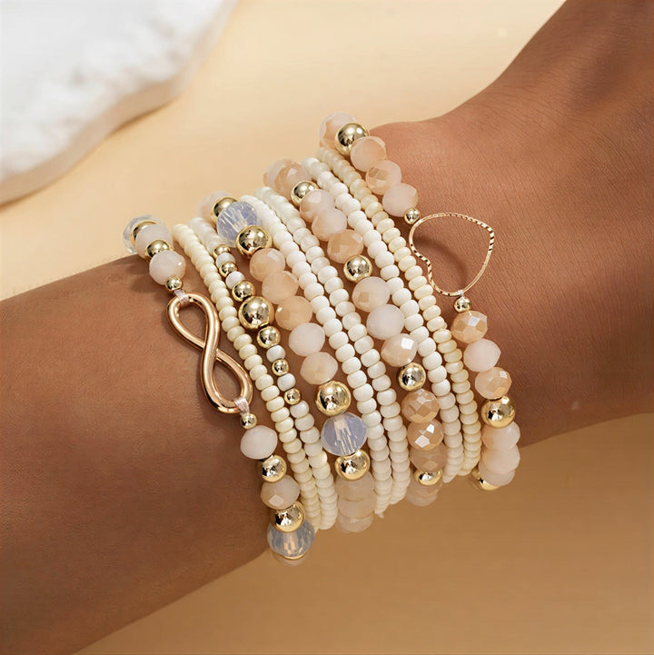 Ines™ | Pearl Stacking Bracelet Set of 10