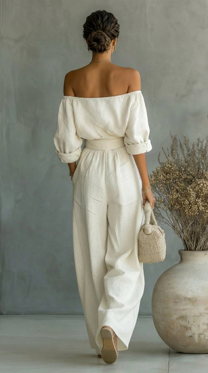Liliána | Linen-Effect Two-Piece Set