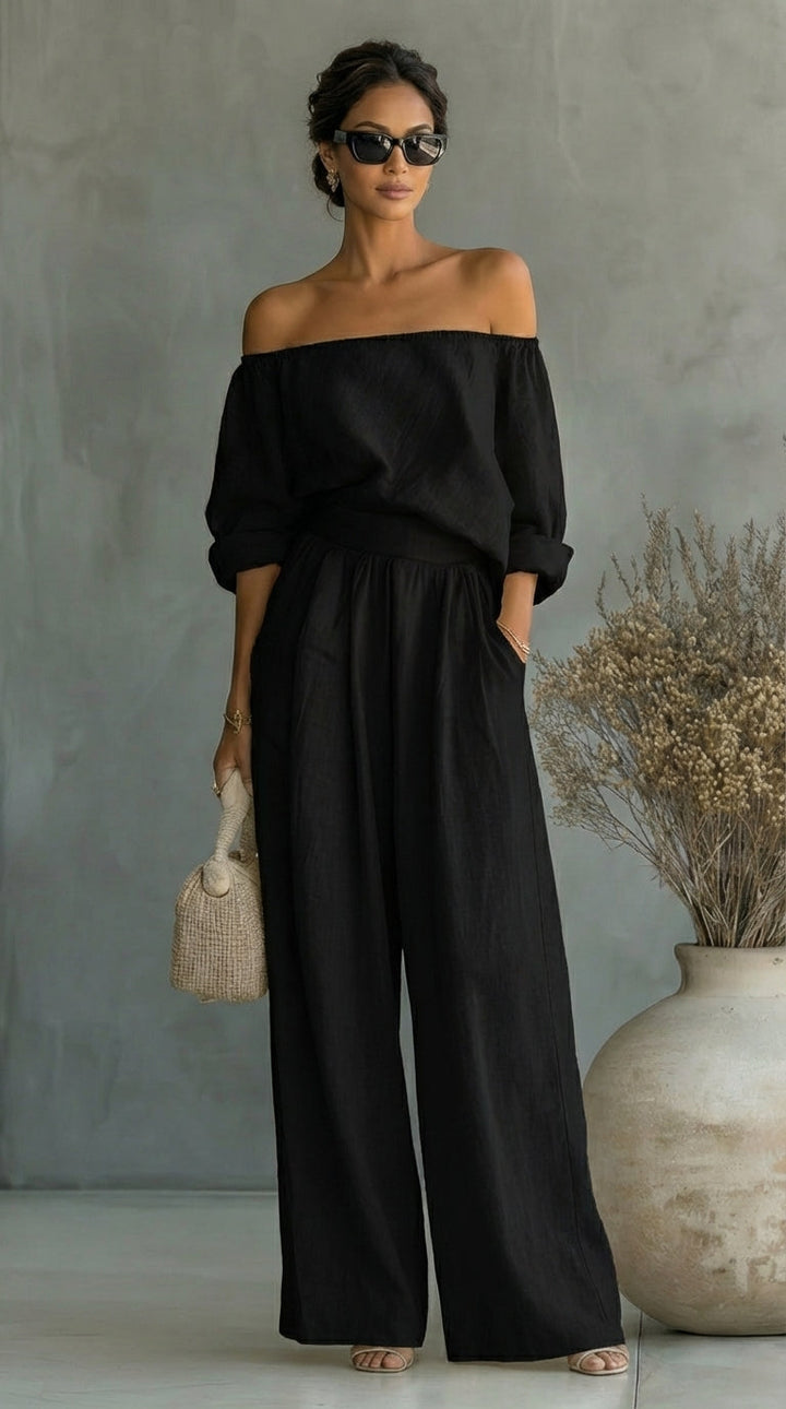 Liliána | Linen-Effect Two-Piece Set