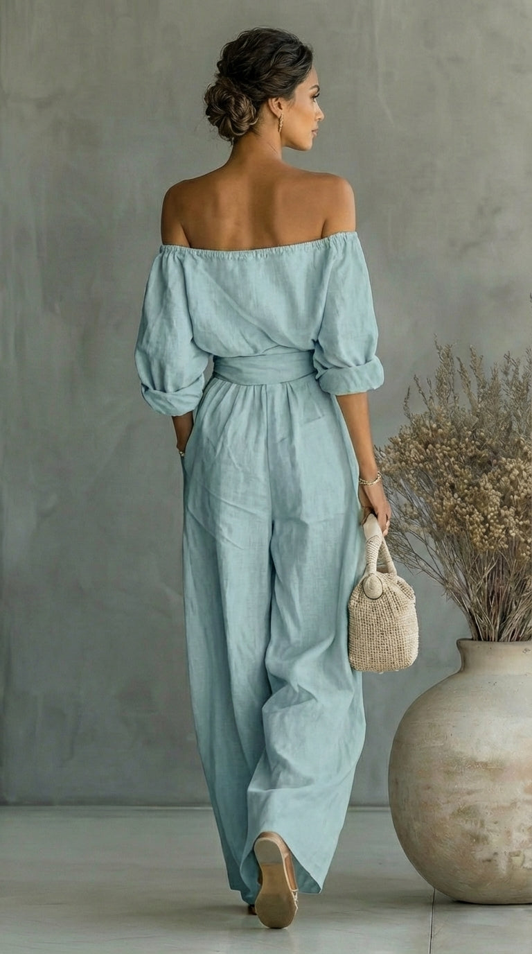 Liliána | Linen-Effect Two-Piece Set