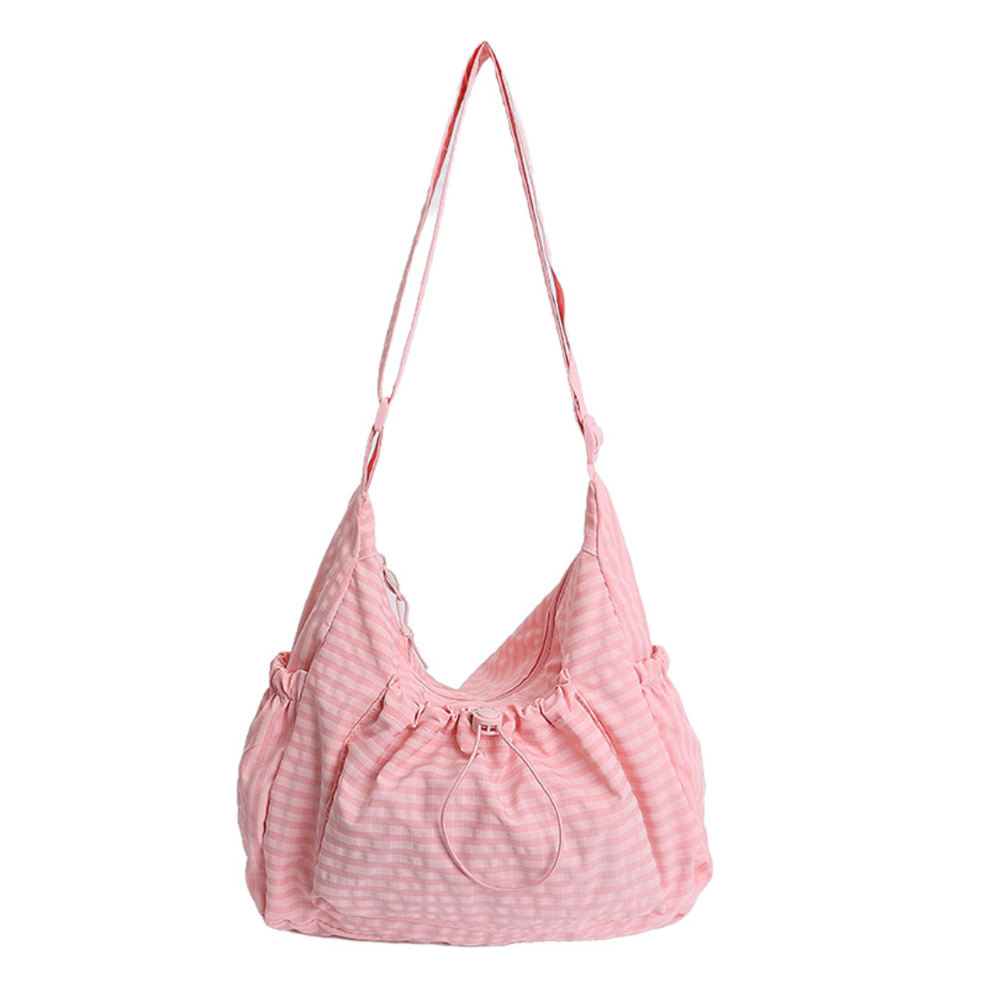 Harlow™ | Plaid Drawstring Cloud Hobo Bag
