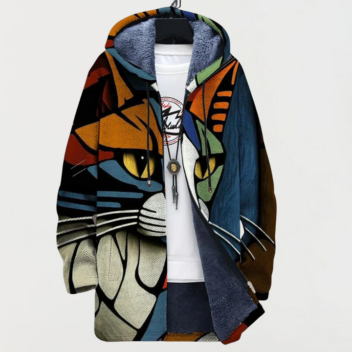 Darcy™ | Cat Face Print Cardigan