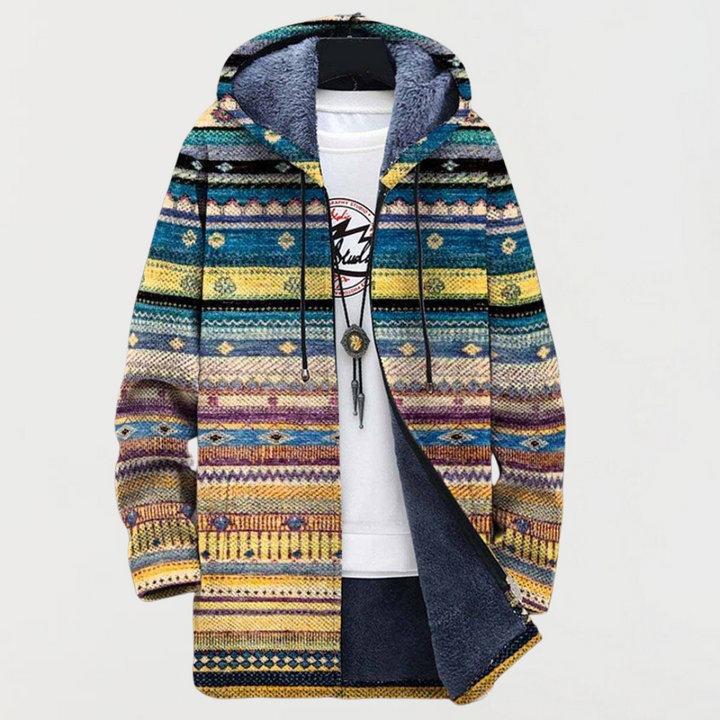 Wynn™ | Wavy Tribal Print Coat