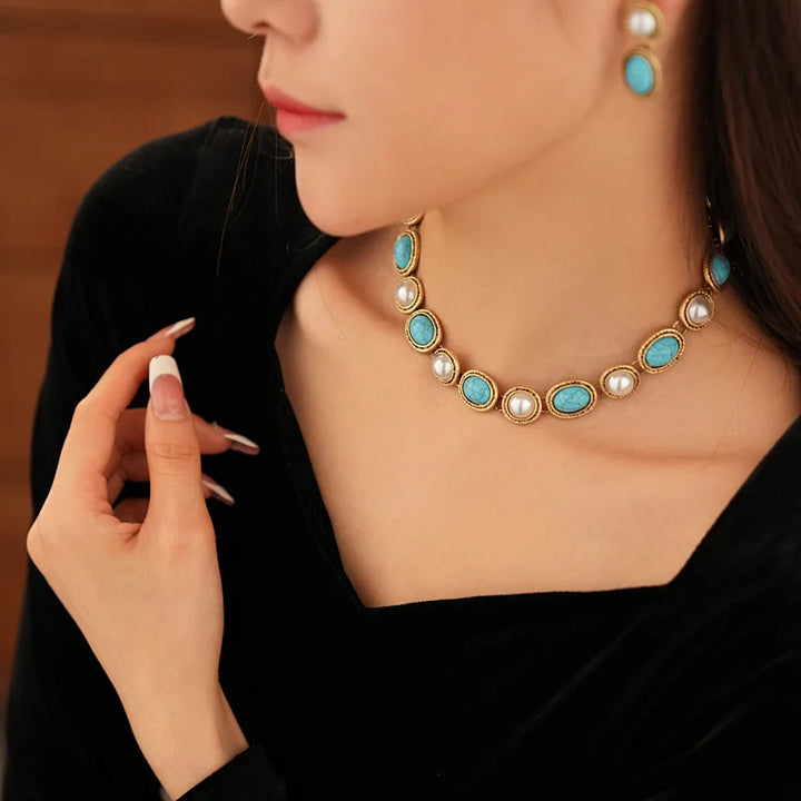 Delphine™ | Turquoise Pearl Set