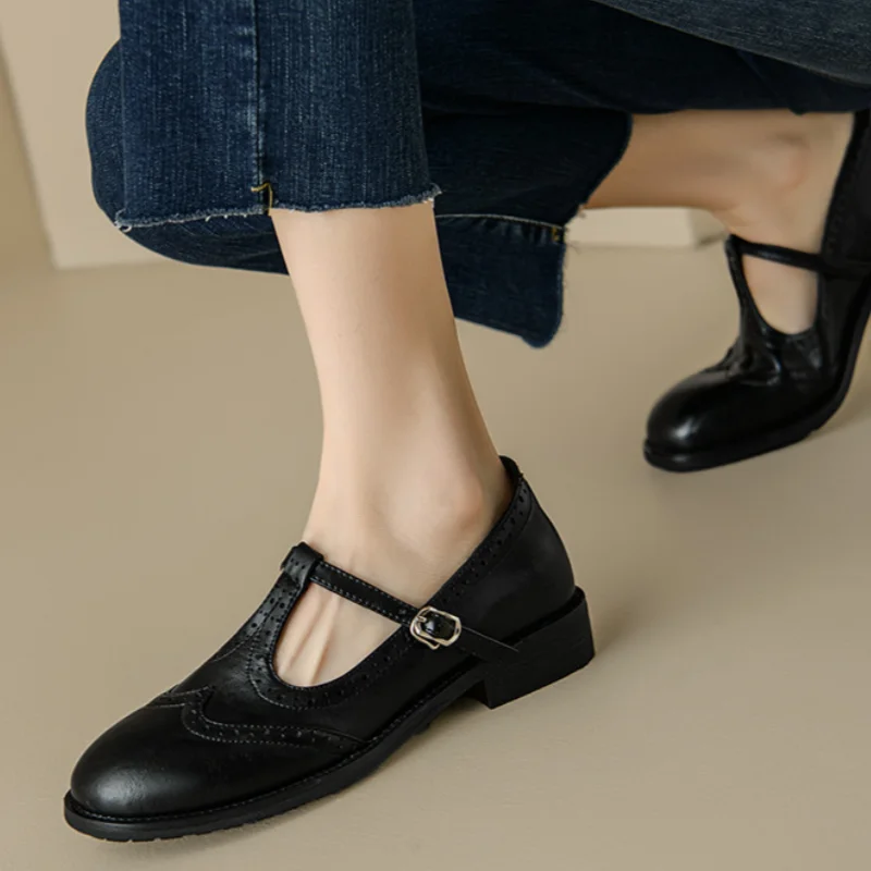 Miana™ | Polished T-Strap Mary Janes