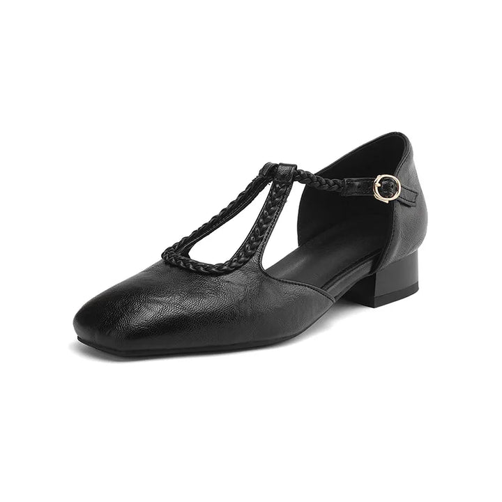 Estelle™ | Retro Leather Flats