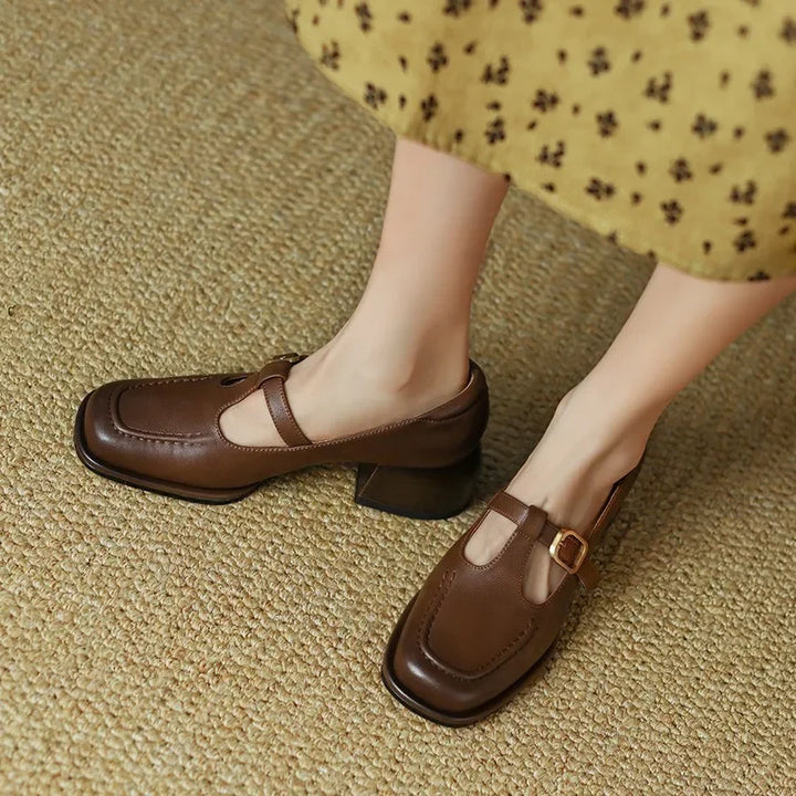 Selvana™ | Elegant T-Strap Shoes