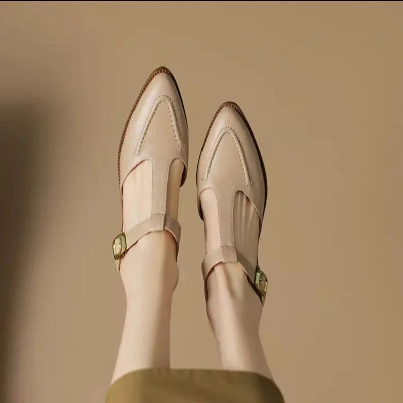 Gianna™ | Classic Buckle Leather Shoes
