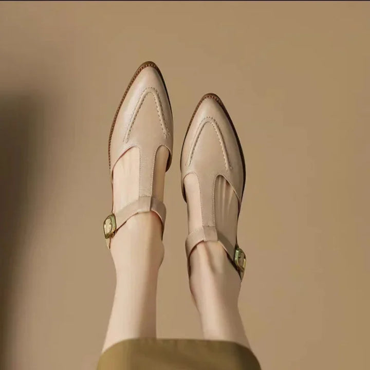 Gianna™ | Classic Buckle Leather Shoes