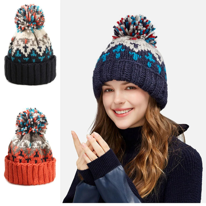 Tamara™ | Cosy Snowflake Pom Beanie