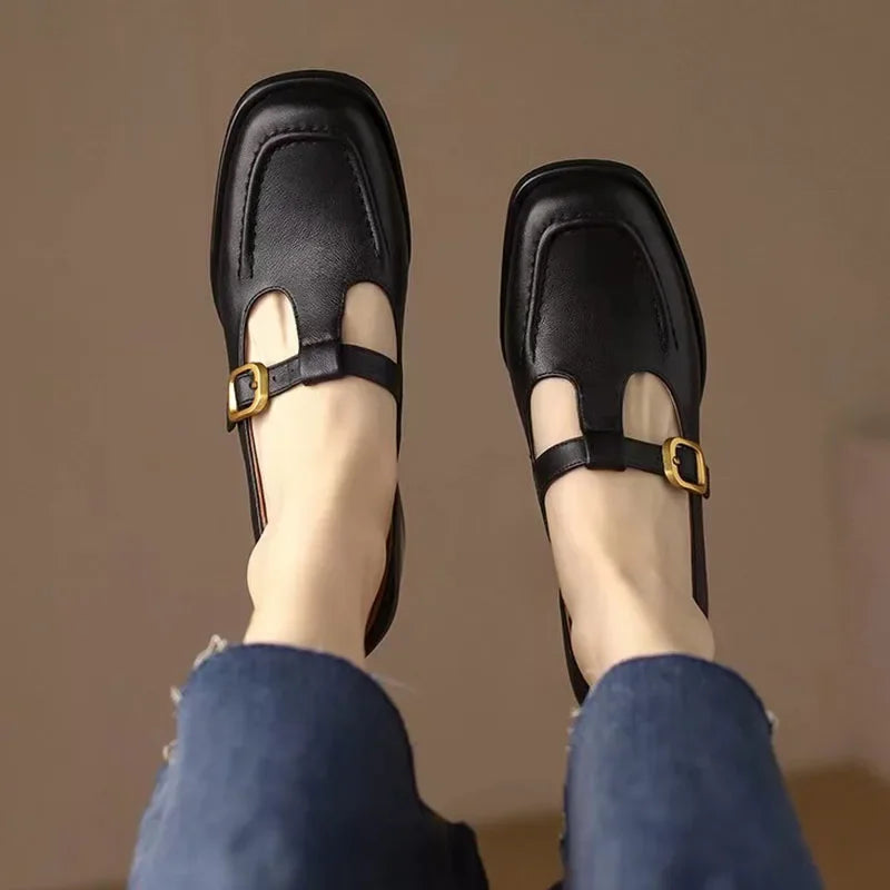 Selvana™ | Elegant T-Strap Shoes
