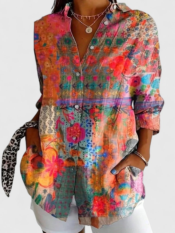 Anica - Artistic Blouse with Buttons