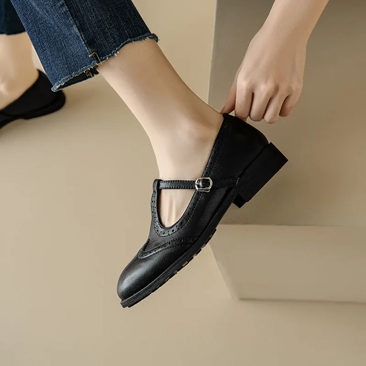 Miana™ | Polished T-Strap Mary Janes